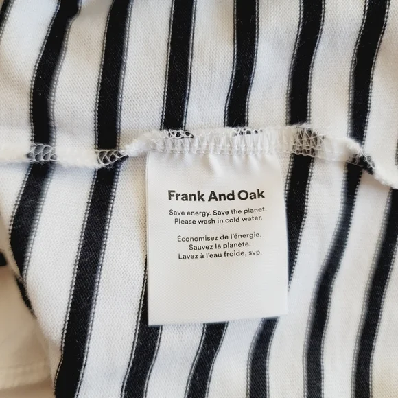 NWOT Frank And Oak Pocketd T-Shirt Dress XL  Indigo & White Stripes - Picture 5 of 10